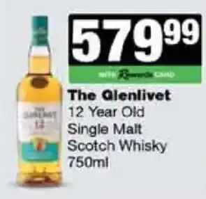 The Glenlivet 12 Year Old Single Malt Scotch Whisky