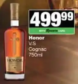 Spar Tops Honor V.S Cognac offer