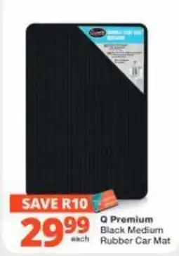 Checkers Hyper Q Premium Black Medium Rubber Car Mat offer