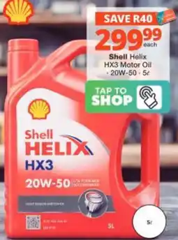 Checkers Hyper Shell Helix HX3 Motor Oil offer