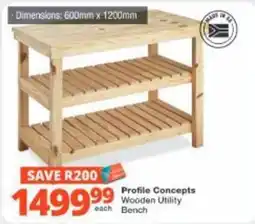 Checkers Hyper Profile Concepts Wooden Utility Bench offer
