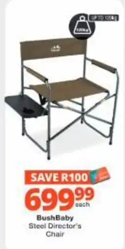 Checkers Hyper BushBaby Steel Director's Chair offer