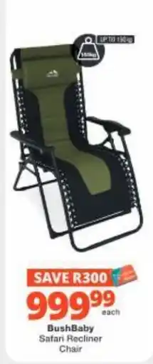 Checkers Hyper BushBaby Safari Recliner Chair offer