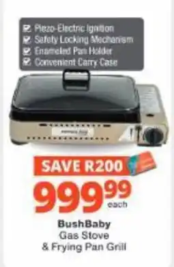 Checkers Hyper BushBaby Gas Stove & Frying Pan Grill offer