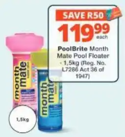 Checkers Hyper PoolBrite Month Mate Pool Floater offer