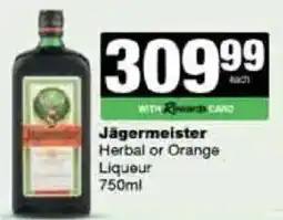 Spar Tops Jägermeister Herbal or Orange Liqueur offer