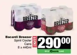 Spar Tops Bacardi Breezer Spirit Cooler Cans offer