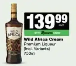 Spar Tops Wild Africa Cream Premium Liqueur offer