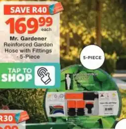 Checkers Hyper Mr. Gardener Reinforced Garden Hose with Fittings offer