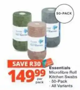 Checkers Hyper Essentials Microfibre Roll Kitchen Swabs offer