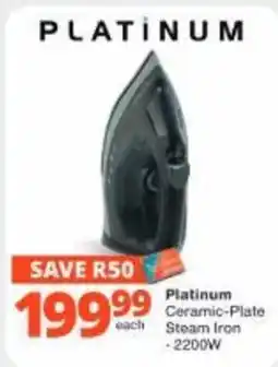 Checkers Hyper Platinum Ceramic-Plate Steam Iron offer