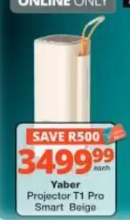 Checkers Hyper Yaber Projector T1 Pro Smart Beige offer
