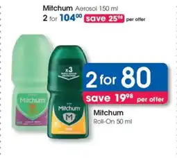 Clicks Mitchum Roll-On 50 ml offer