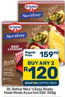 Pick n Pay Dr. Oetker Nice 'n Easy Ready Made Meals Assorted offer