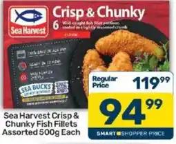 Pick n Pay Sea Harvest Crisp & Chunky Fish Fillets Assorted offer