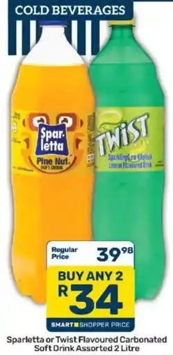 Pick n Pay Sparletta or Twist Flavoured Carbonated Soft Drink Assorted offer