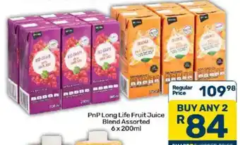 Pick n Pay PnP Long Life Fruit Juice Blend Assorted offer