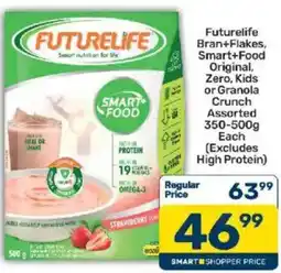 Pick n Pay Futurelife Bran+Flakes, Smart+Food Original, Kids or Granola Crunch Assorted offer
