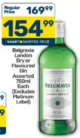 Pick n Pay Belgravia London Dry or Flavoured Gin Assorted offer