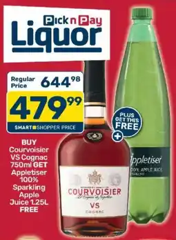 Pick n Pay Courvoisier VS Cognac offer