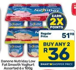 Pick n Pay Danone Nutriday Low Fat Smooth Yoghurt Assorted offer