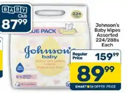 Pick n Pay Johnson's Baby Wipes Assorted offer