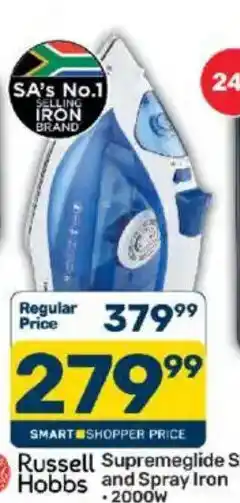 Pick n Pay Russell Hobbs Supreme glide Steam and Spray Iron offer