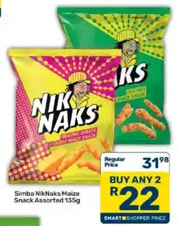 Pick n Pay Simba NikNaks Maize Snack Assorted offer