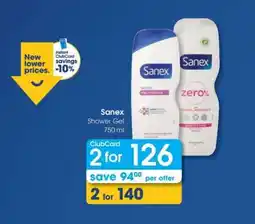 Clicks Sanex Shower Gel 750 ml offer