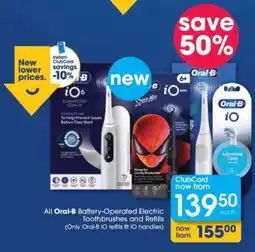 Clicks All Oral-B Battery-Operated Electric Toothbrushes and Refills offer