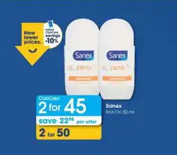 Clicks Sanex Roll On 50 ml offer