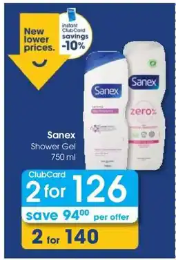 Clicks Sanex Shower Gel 750 ml offer