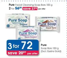 Clicks Pure Soap Bars 150 g offer