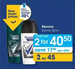 Clicks Rexona Roll-On 50 ml offer