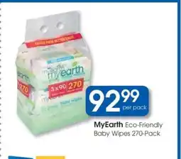 Clicks MyEarth Eco-Friendly Baby Wipes 270-Pack offer