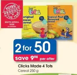 Clicks Clicks Made 4 Tots offer