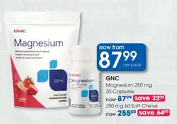 Clicks GNC Magnesium 250 mg 30 Capsules offer