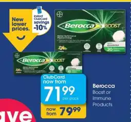 Clicks Berocca Boost or Immune Products offer
