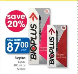 Clicks Bioplus Syrup offer