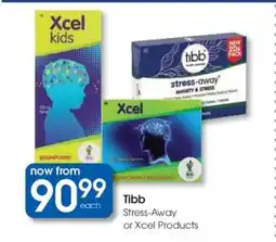 Clicks Tibb Stress-Away or Xcel Products offer
