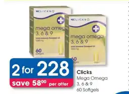 Clicks Clicks Mega Omega 3, 6 & 9 offer