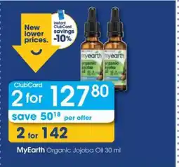 Clicks MyEarth Organic Jojoba Oil 30 ml offer