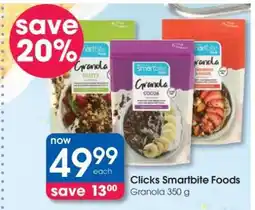 Clicks Clicks Smartbite Foods offer