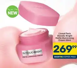 Pick n Pay L'oreal Paris Glycolic Bright Matte Illuminizing Cream 50ml offer