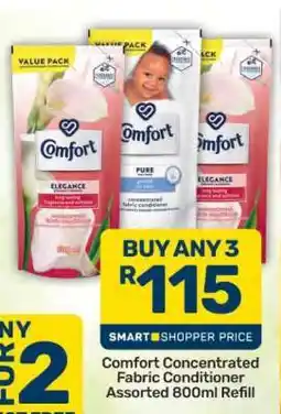 Pick n Pay Comfort Concentrated Fabric Conditioner Assorted 800ml Refill offer