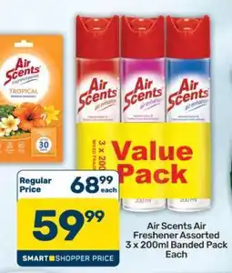 Pick n Pay Air Scents Air Freshener Assorted 3 x 200ml Banded Pack Each offer