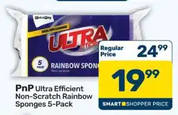 Pick n Pay PnP Ultra Efficient Non-scratch Rainbow Sponges 5-Pack offer