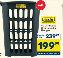 Pick n Pay 60 Litre Dark Grey Laundry Hamper offer