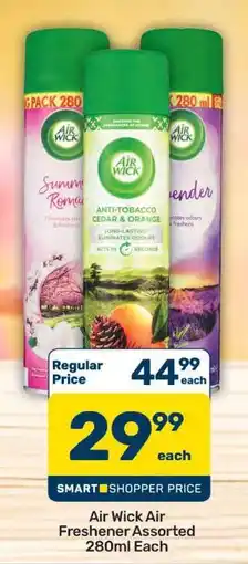 Pick n Pay Air Wick Air Freshener Assorted 280ml Each offer