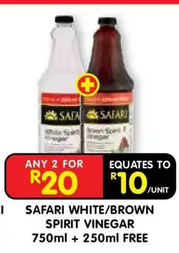 Shoprite SAFARI WHITE/BROWN SPIRIT VINEGAR offer